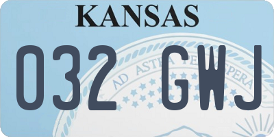 KS license plate 032GWJ