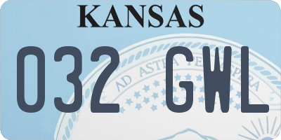 KS license plate 032GWL