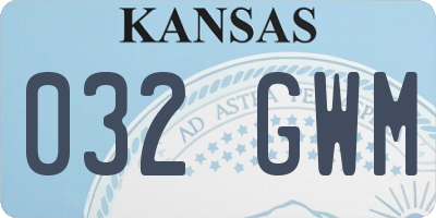 KS license plate 032GWM