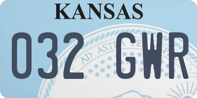 KS license plate 032GWR