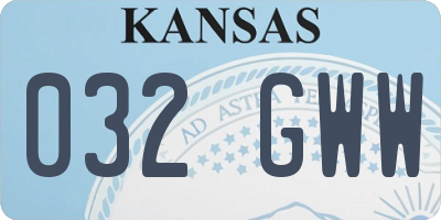 KS license plate 032GWW