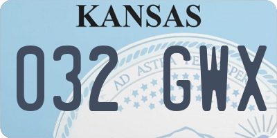 KS license plate 032GWX