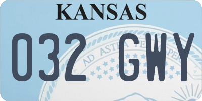 KS license plate 032GWY