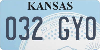 KS license plate 032GYO