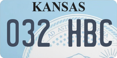 KS license plate 032HBC