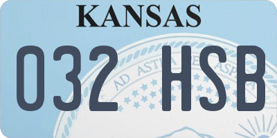 KS license plate 032HSB