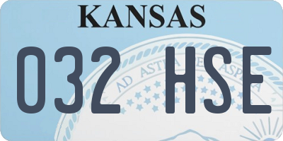 KS license plate 032HSE