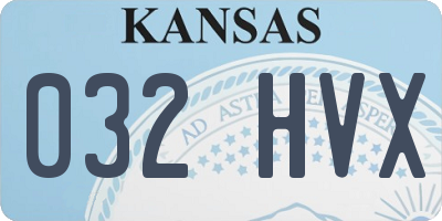 KS license plate 032HVX