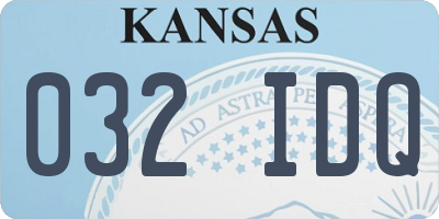 KS license plate 032IDQ