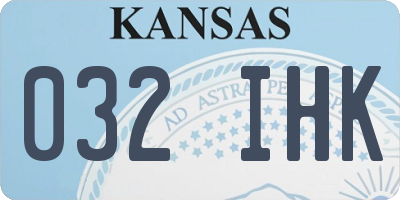 KS license plate 032IHK