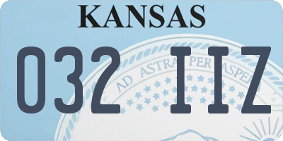 KS license plate 032IIZ