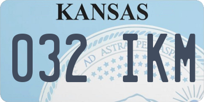 KS license plate 032IKM