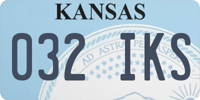 KS license plate 032IKS
