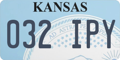 KS license plate 032IPY