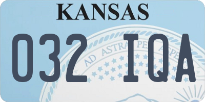 KS license plate 032IQA
