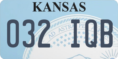 KS license plate 032IQB