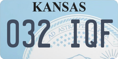 KS license plate 032IQF