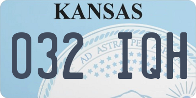 KS license plate 032IQH