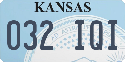 KS license plate 032IQI