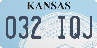 KS license plate 032IQJ