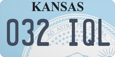 KS license plate 032IQL