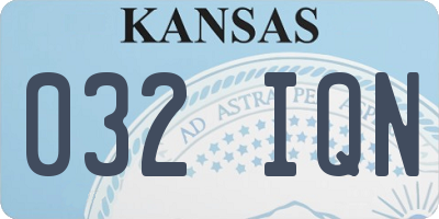 KS license plate 032IQN