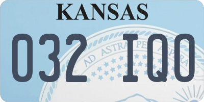 KS license plate 032IQO