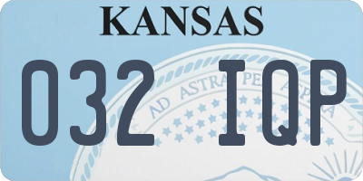 KS license plate 032IQP