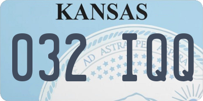 KS license plate 032IQQ