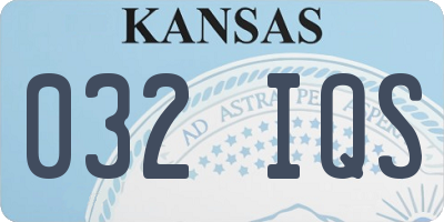 KS license plate 032IQS