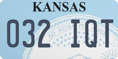 KS license plate 032IQT