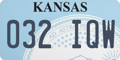 KS license plate 032IQW