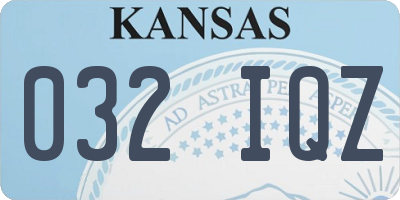 KS license plate 032IQZ
