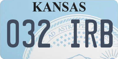 KS license plate 032IRB