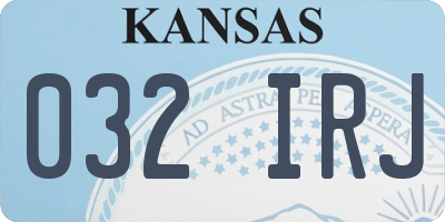 KS license plate 032IRJ