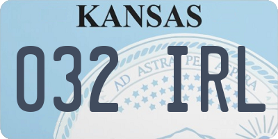 KS license plate 032IRL
