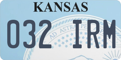 KS license plate 032IRM