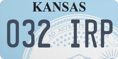 KS license plate 032IRP