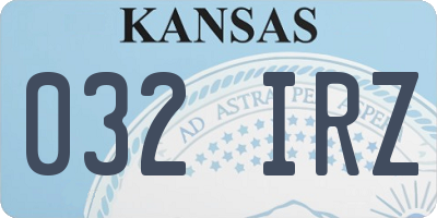 KS license plate 032IRZ