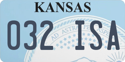 KS license plate 032ISA