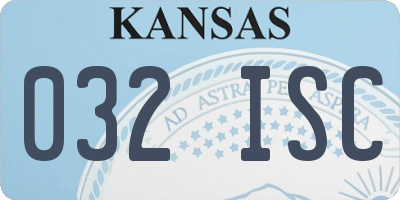 KS license plate 032ISC