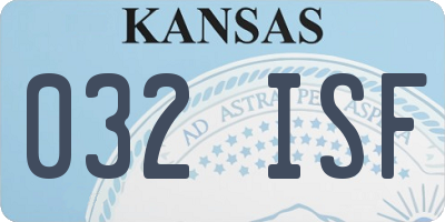 KS license plate 032ISF