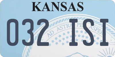 KS license plate 032ISI