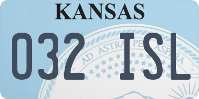 KS license plate 032ISL