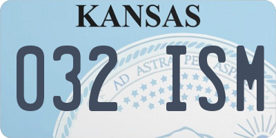KS license plate 032ISM