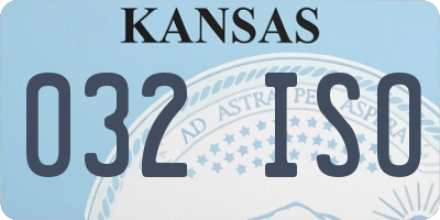 KS license plate 032ISO