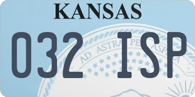 KS license plate 032ISP