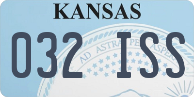 KS license plate 032ISS