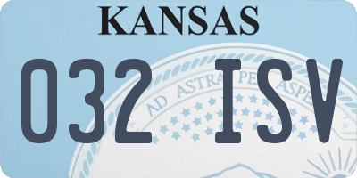 KS license plate 032ISV