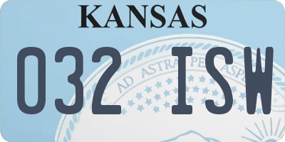 KS license plate 032ISW